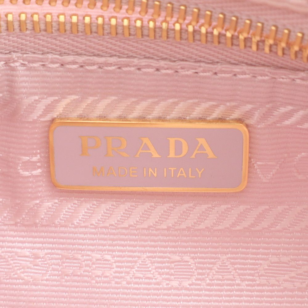 Prada Re-Nylon Triangle Logo Leather Shoulder Bag — view 8