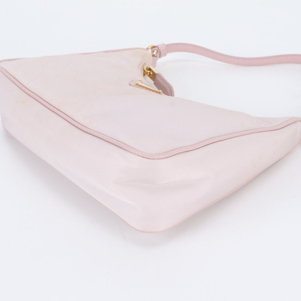 Prada Re-Nylon Triangle Logo Leather Shoulder Bag — view 5
