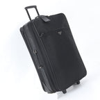 Prada Tessuto Nylon Triangle Logo Leather Suitcase Carry Case Bag