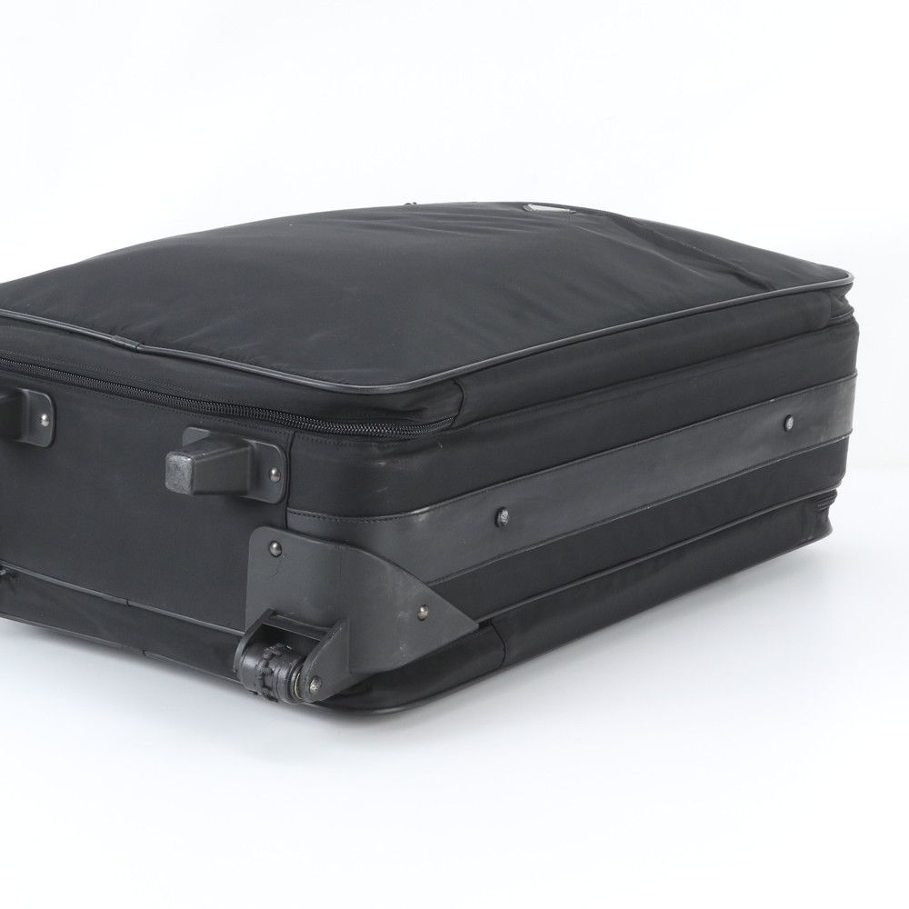 Prada Tessuto Nylon Triangle Logo Leather Suitcase Carry Case Bag — view 5