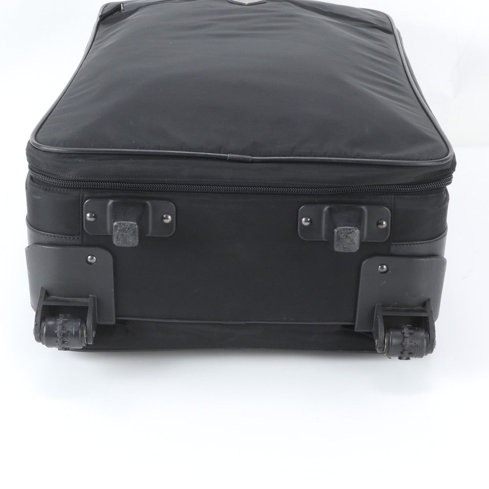 Prada Tessuto Nylon Triangle Logo Leather Suitcase Carry Case Bag — view 7
