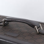 Gucci GG Nylon Leather Trunk Hard Case Boston Bag Brown — view 2