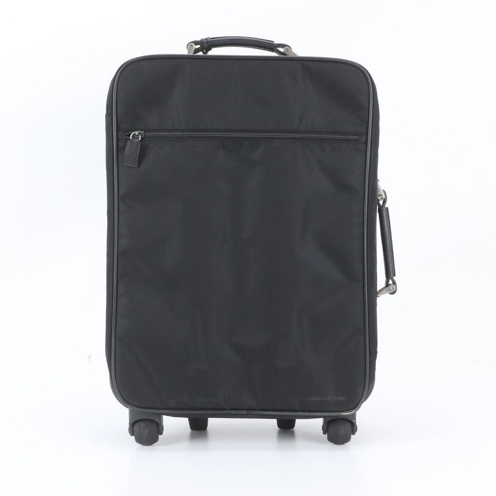 Prada Tessuto Nylon Saffiano Leather Suitcase Carry Case Bag — view 3