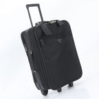 Prada Tessuto Nylon Saffiano Leather Suitcase Carry Case Bag