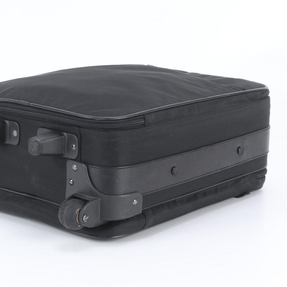 Prada Tessuto Nylon Saffiano Leather Suitcase Carry Case Bag — view 5
