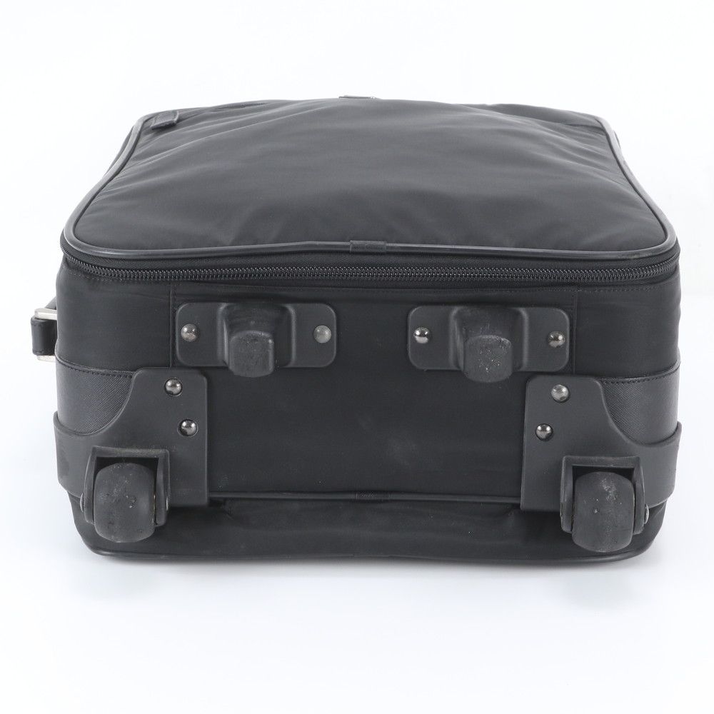 Prada Tessuto Nylon Saffiano Leather Suitcase Carry Case Bag — view 7