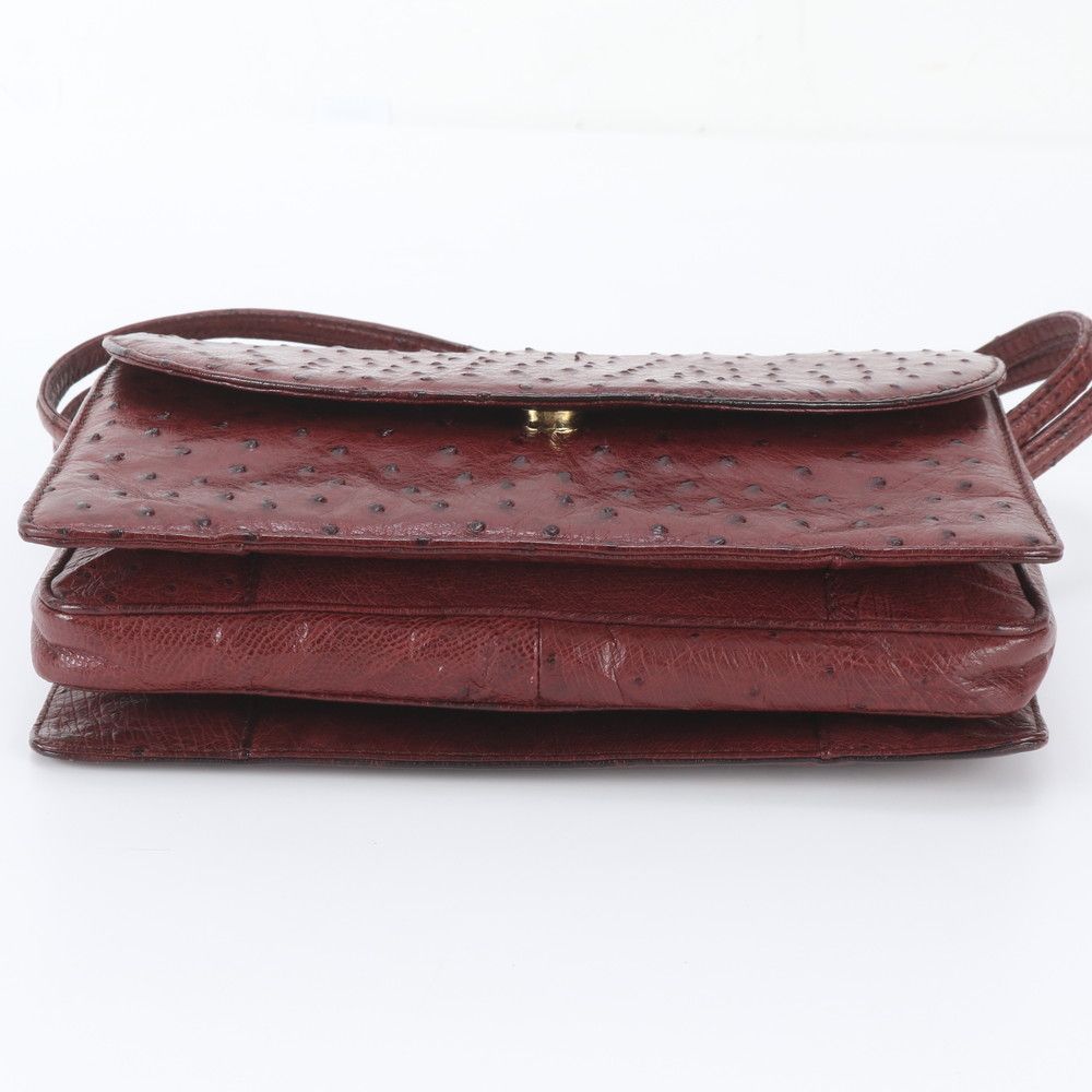 Loewe Vintage Ostrich Leather Shoulder Bag — view 6