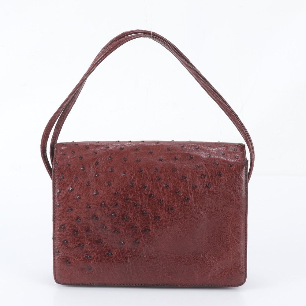 Loewe Vintage Ostrich Leather Shoulder Bag — view 3