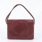 Loewe Vintage Ostrich Leather Shoulder Bag — view 3