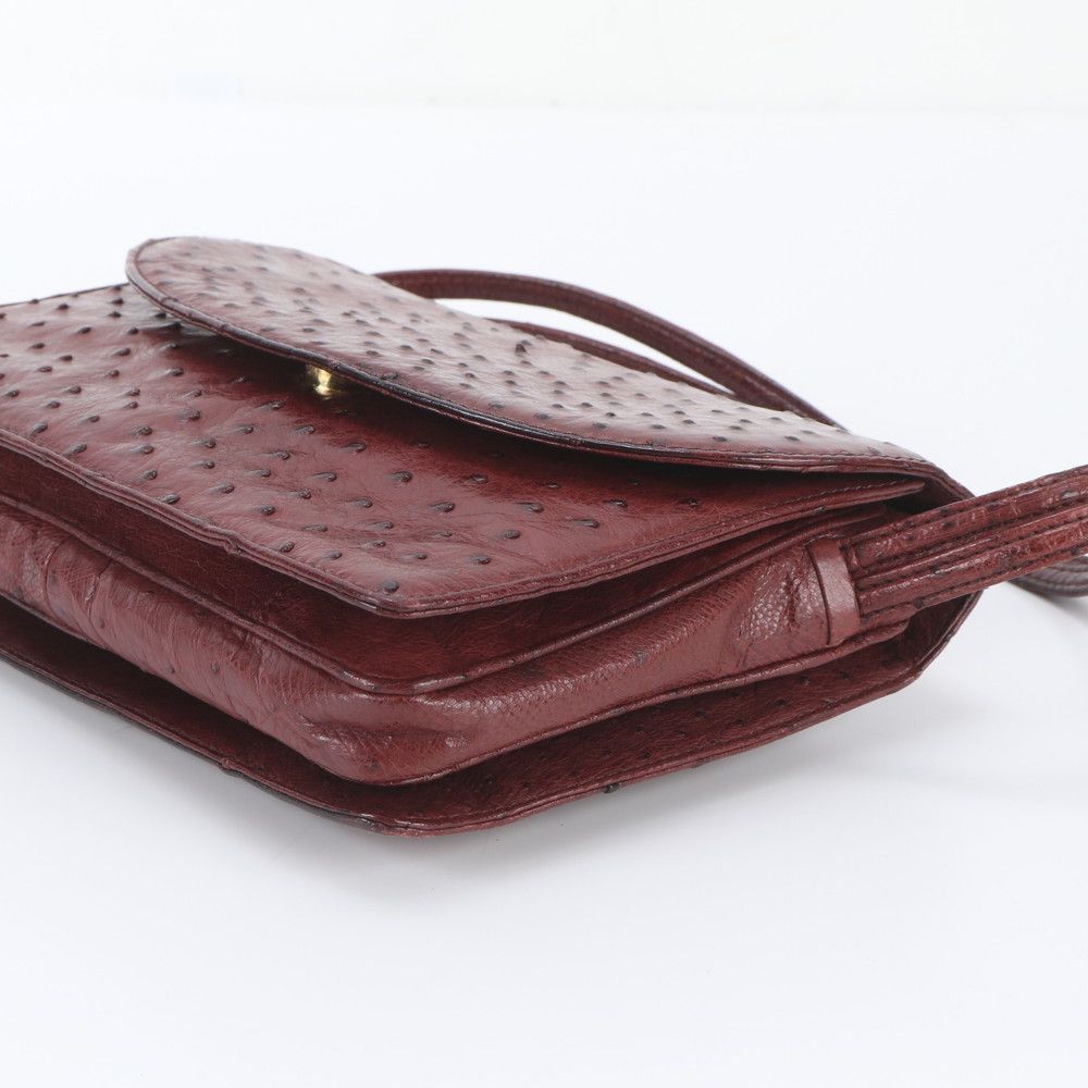Loewe Vintage Ostrich Leather Shoulder Bag — view 4