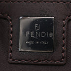 Fendi Zucchino Leather Canvas Shoulder Bag — view 8