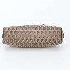 Fendi Zucchino Leather Canvas Shoulder Bag — view 6