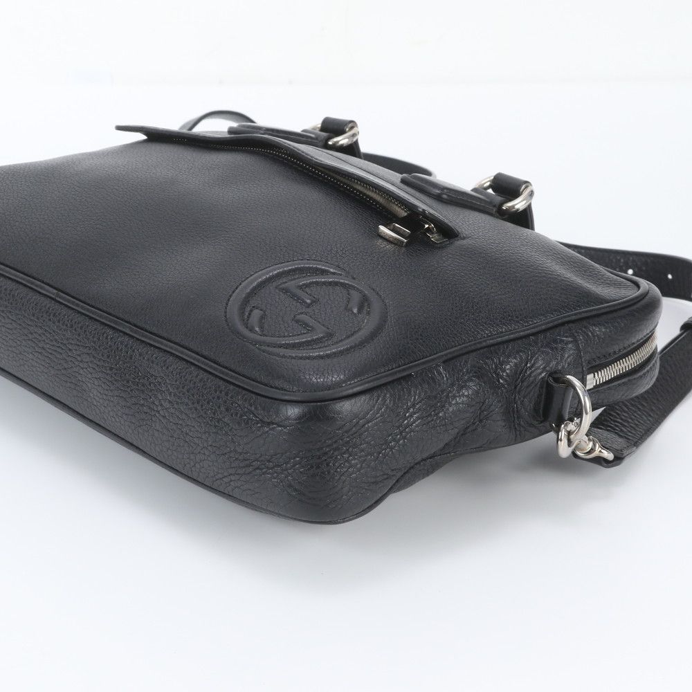 Gucci Interlocking G Leather 2-Way Business Bag Crossbody Document Bag — view 5