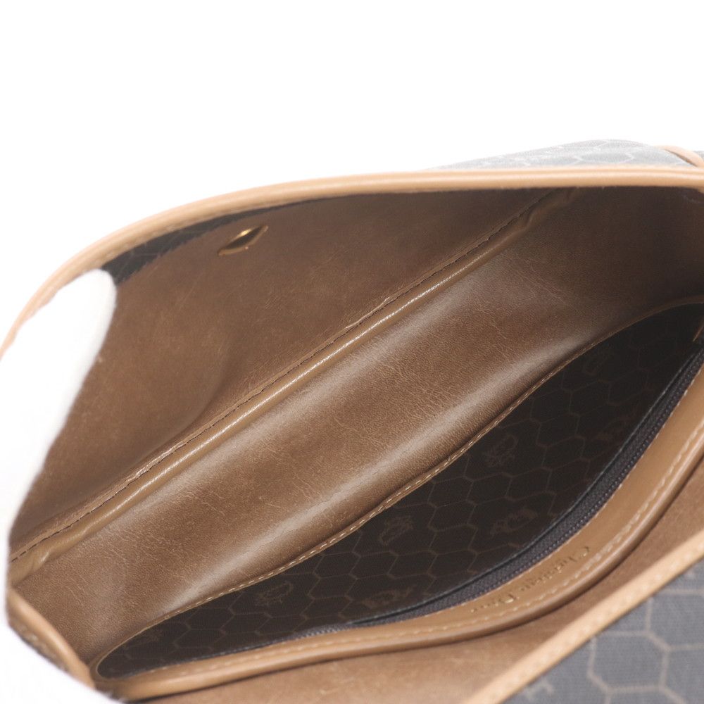 Dior Vintage Honeycomb Pattern Leather Shoulder Bag — view 7