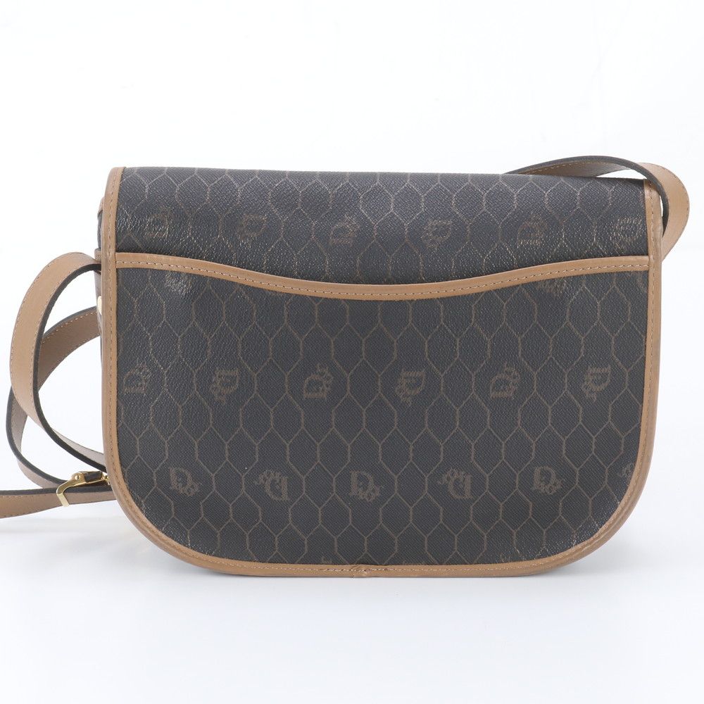 Dior Vintage Honeycomb Pattern Leather Shoulder Bag — view 3