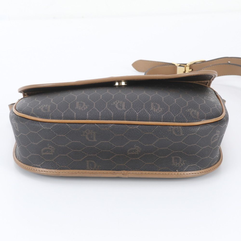 Dior Vintage Honeycomb Pattern Leather Shoulder Bag — view 6
