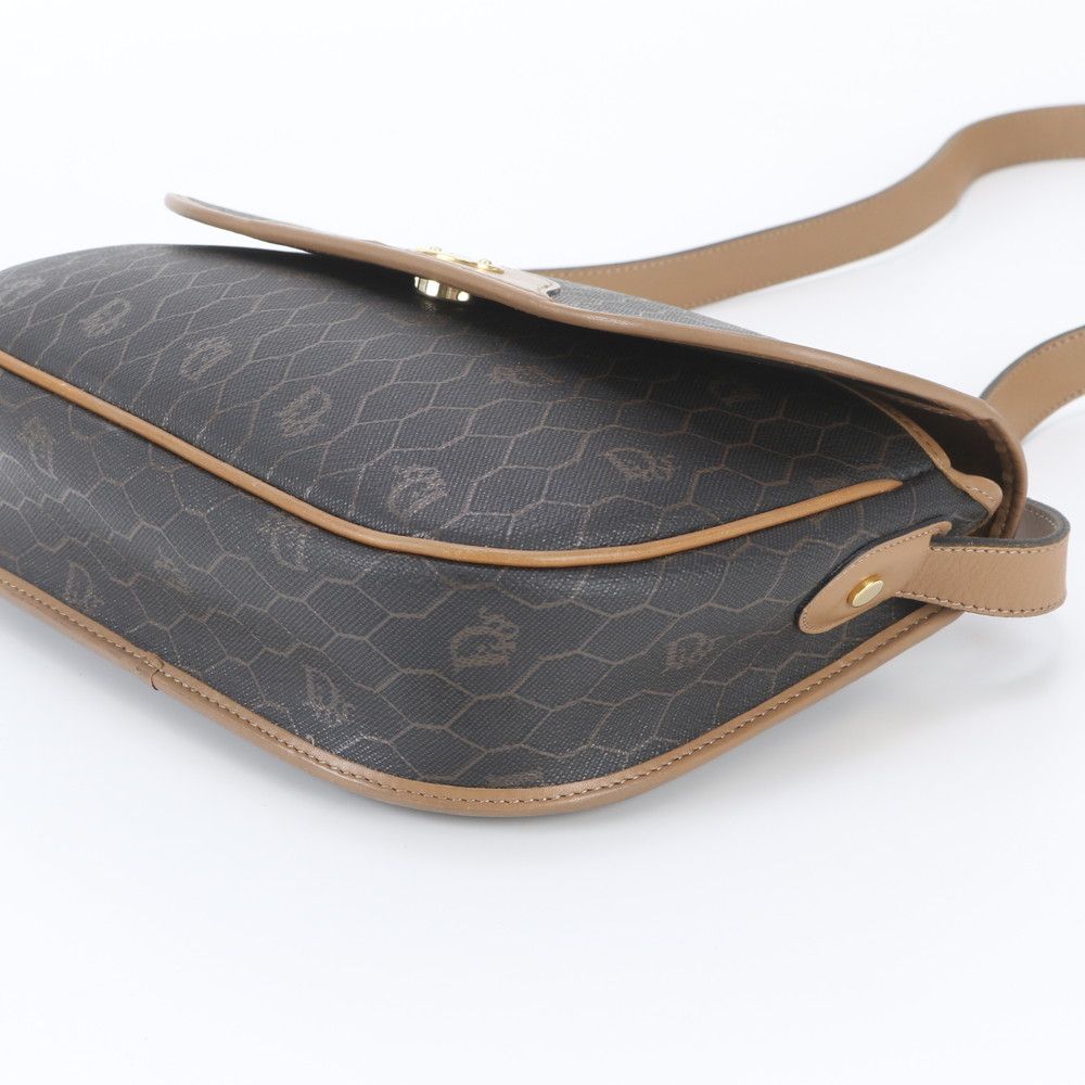 Dior Vintage Honeycomb Pattern Leather Shoulder Bag — view 4