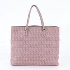 Fendi Zucchino FF Leather Canvas Tote Bag Shoulder Hand Pink — view 3