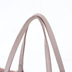 Fendi Zucchino FF Leather Canvas Tote Bag Shoulder Hand Pink — view 2