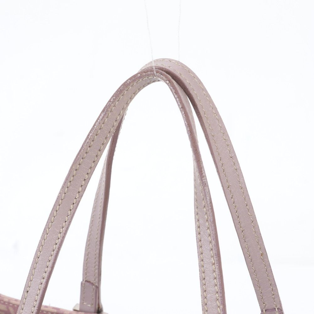 Fendi Zucchino FF Leather Canvas Tote Bag Shoulder Hand Pink — view 2