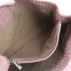 Fendi Zucchino FF Leather Canvas Tote Bag Shoulder Hand Pink — view 8