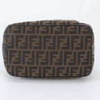 Fendi Zucca Pouch Leather Nylon Handbag Clutch — view 6