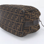 Fendi Zucca Pouch Leather Nylon Handbag Clutch — view 4