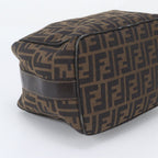 Fendi Zucca Pouch Leather Nylon Handbag Clutch — view 5