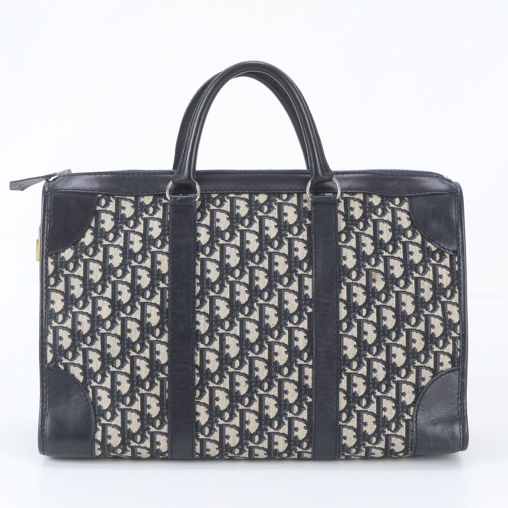 Dior Vintage Trotter Leather Boston Bag