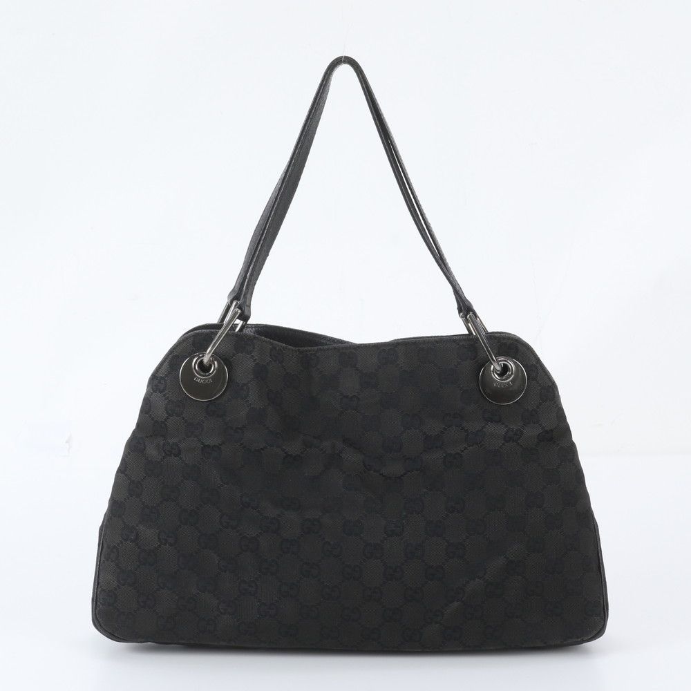 Gucci GG Canvas Leather Tote Bag Shoulder — view 3
