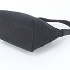 Gucci GG Canvas Leather Bag Shoulder Hand Black — view 4