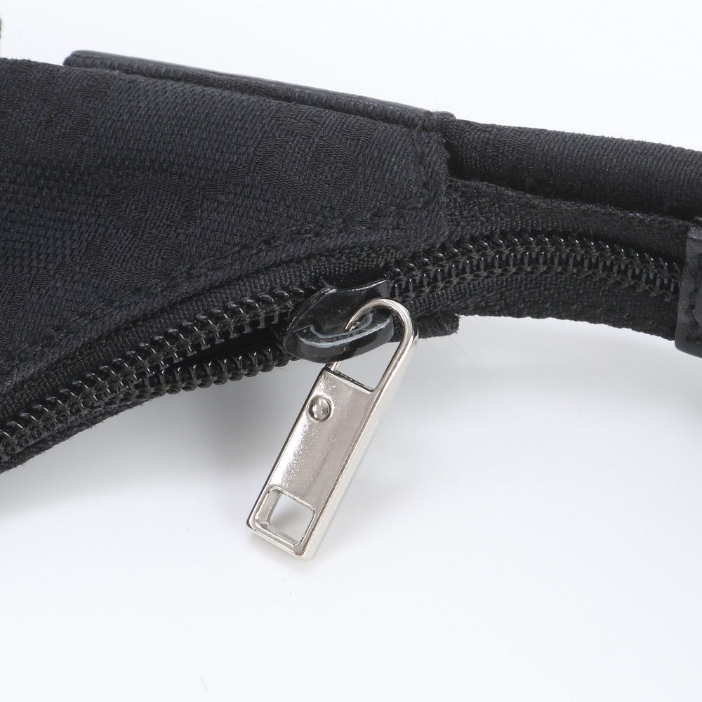 Gucci GG Canvas Leather Bag Shoulder Hand Black — view 8