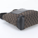 Gucci GG Canvas Leather Tote Bag Shoulder — view 5