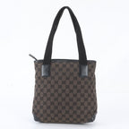Gucci GG Canvas Leather Tote Bag Shoulder — view 3