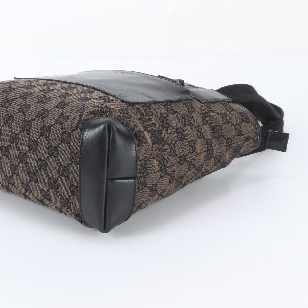 Gucci GG Canvas Leather Tote Bag Shoulder — view 4