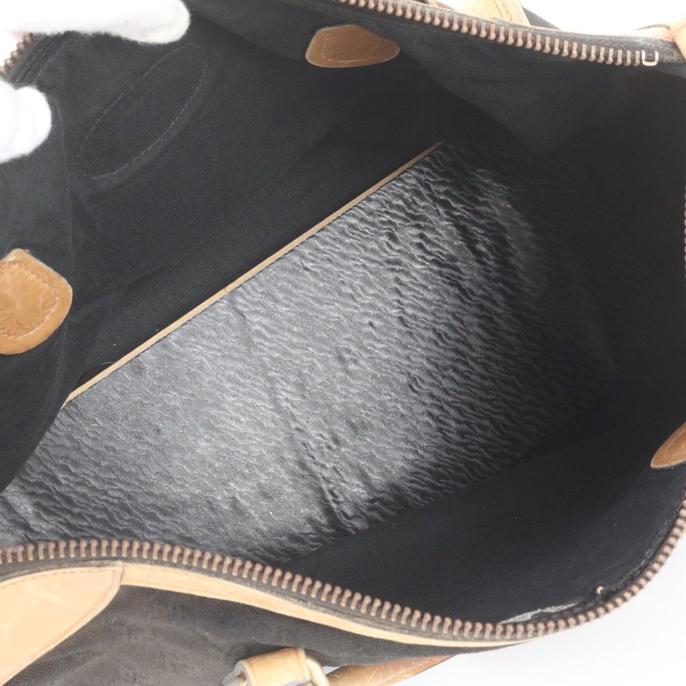 Gucci GG Canvas Leather Tote Bag Shoulder Business Document — view 7