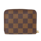 Louis Vuitton Wallet Coin Purse Damier Canvas Zippy Brown Zip Around Card Case — view 2
