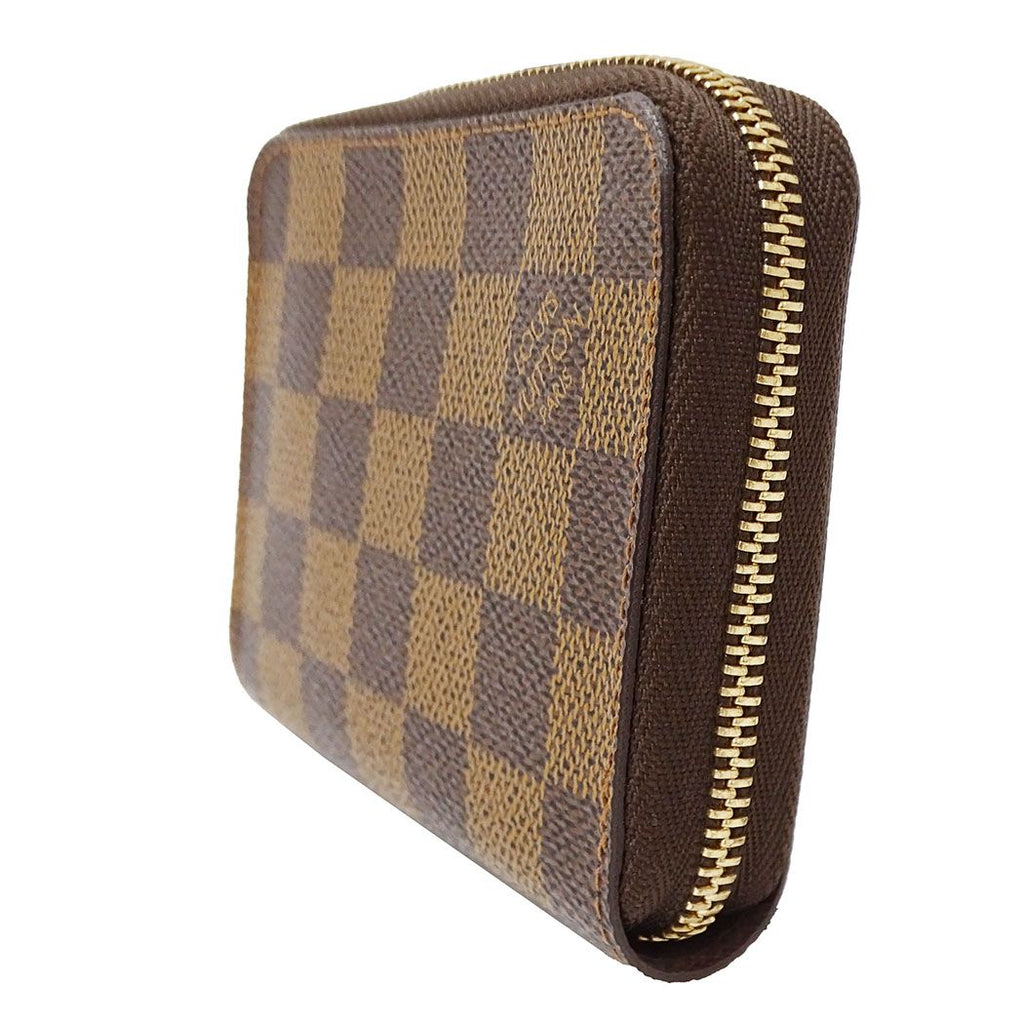 Louis Vuitton Wallet Coin Purse Damier Canvas Zippy Brown Zip Around Card Case — view 4