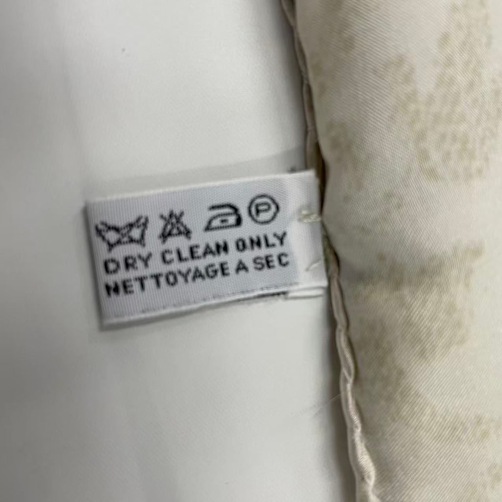 Chanel Camellia Floral Silk Scarf Large Ivory — view 8