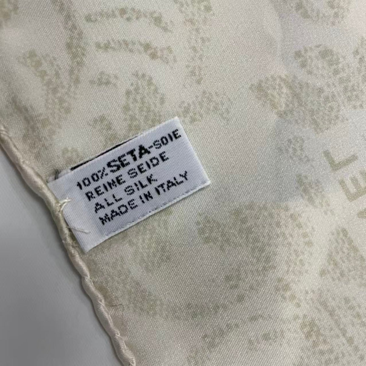 Chanel Camellia Floral Silk Scarf Large Ivory — view 7
