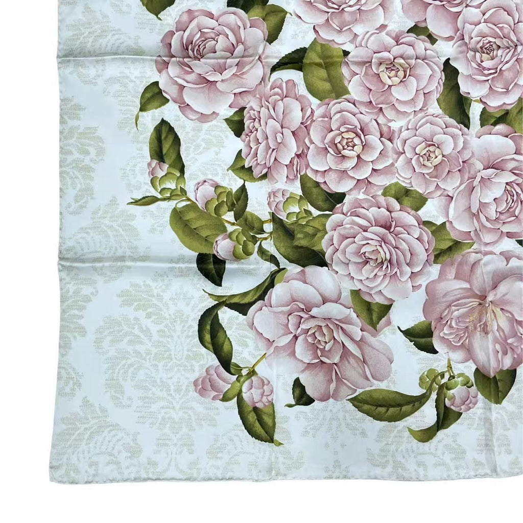 Chanel Camellia Floral Silk Scarf Large Ivory — view 4