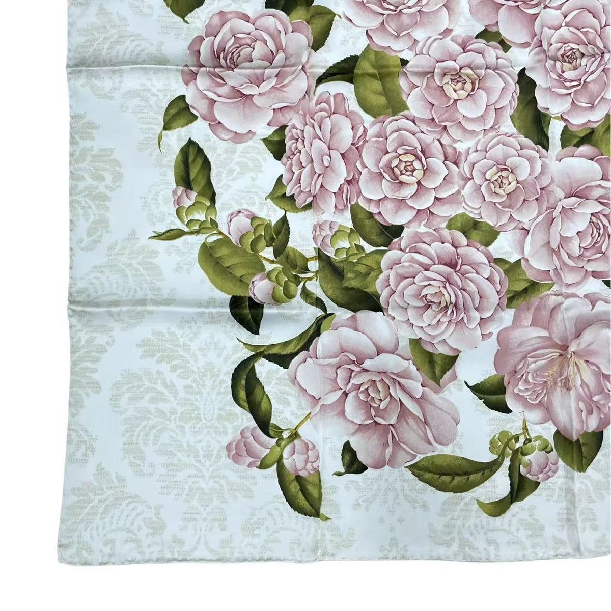 Chanel Camellia Floral Silk Scarf Large Ivory — view 4