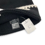Chanel Hat Black White CC Logo Knit Hat — view 6