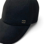 Chanel Cap Hat Black Gold CC Logo — view 6