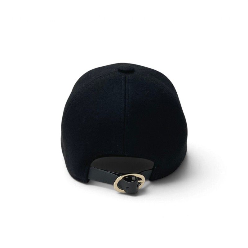 Chanel Cap Hat Black Gold CC Logo — view 4