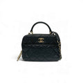 Chanel Trendy CC Shoulder Bag Black Gold Quilted CC Logo Chain 2-Way