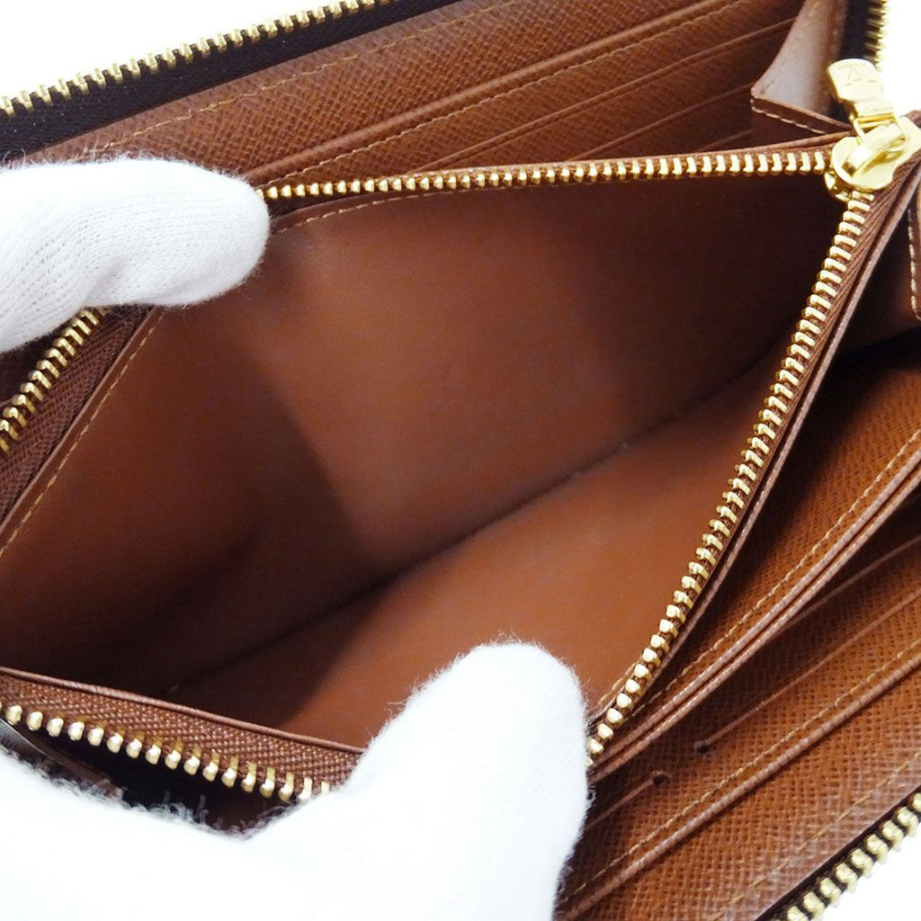 Louis Vuitton Wallet Monogram Canvas Zippy Brown Zip Around Large — view 6