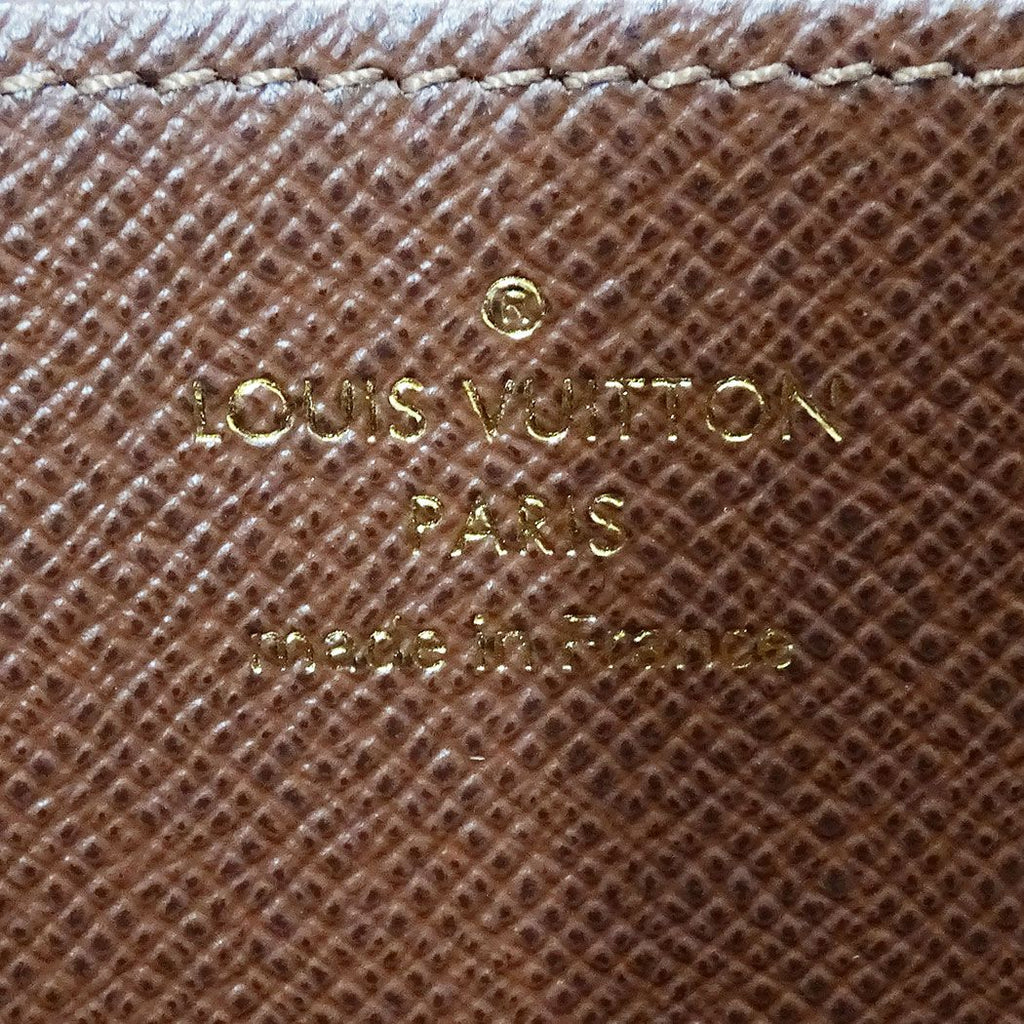 Louis Vuitton Wallet Monogram Canvas Zippy Brown Zip Around Large — view 7