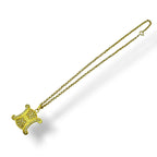 Celine Necklace Macadam Rhinestone Gold