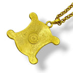 Celine Necklace Macadam Rhinestone Gold — view 3